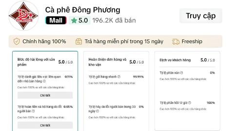 Cà phê Đông Phương – ShopMall 5.0, dấu ấn khác biệt trên TikTok Shop